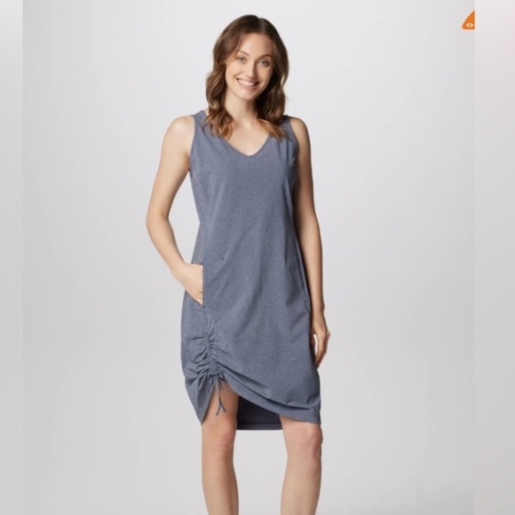 NWOT Columbia Women's Anytime Casual™ Dress hiking outdoor UPF 50+ heather gray - Picture 1 of 4